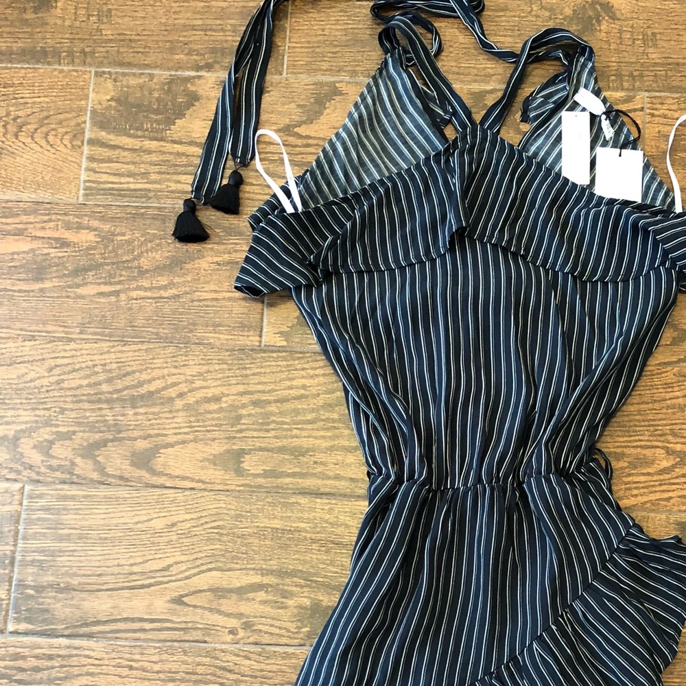 Navy striped Anthropology dress